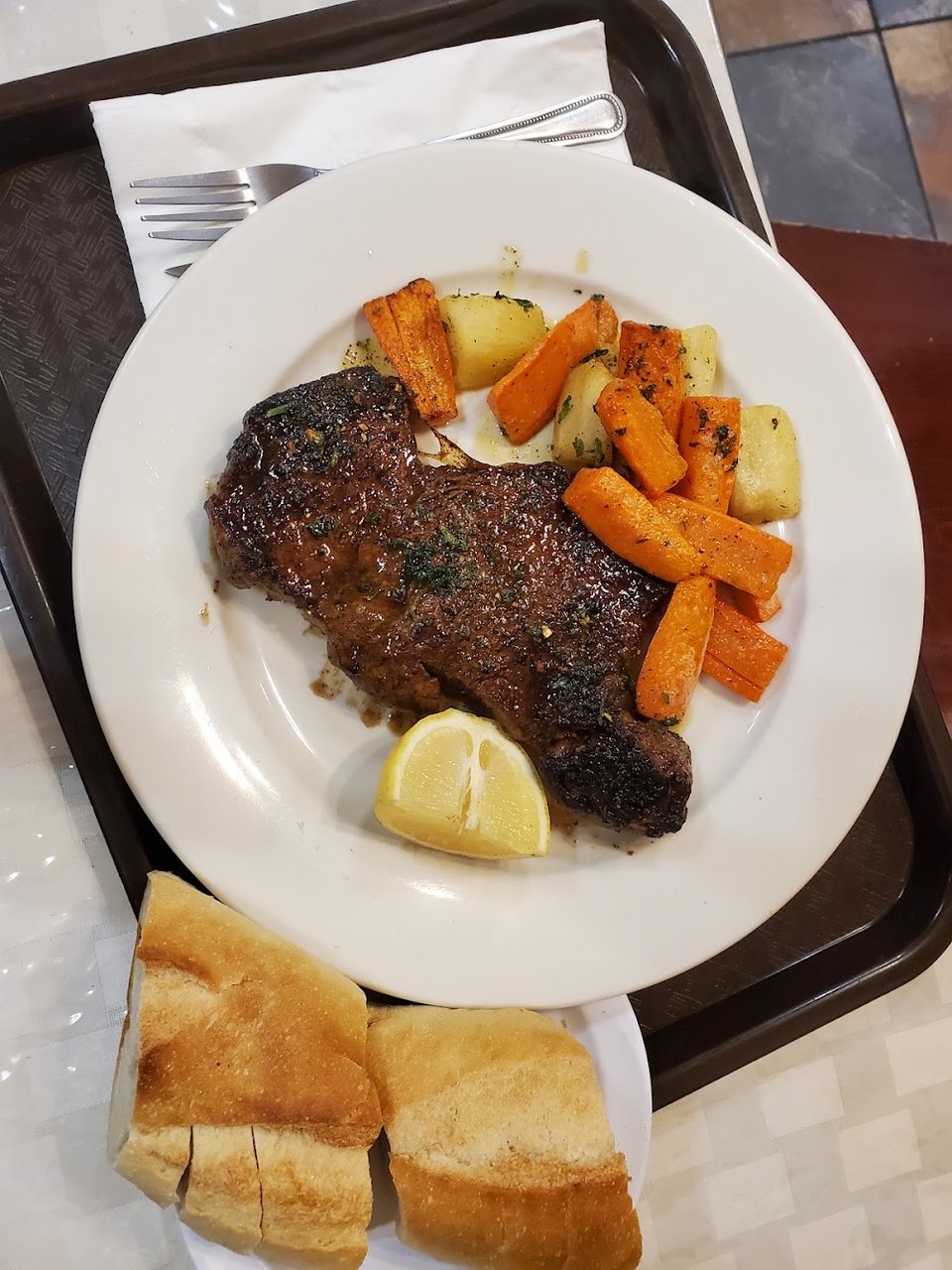 Ribeye Steak with Potatoes & Carrots